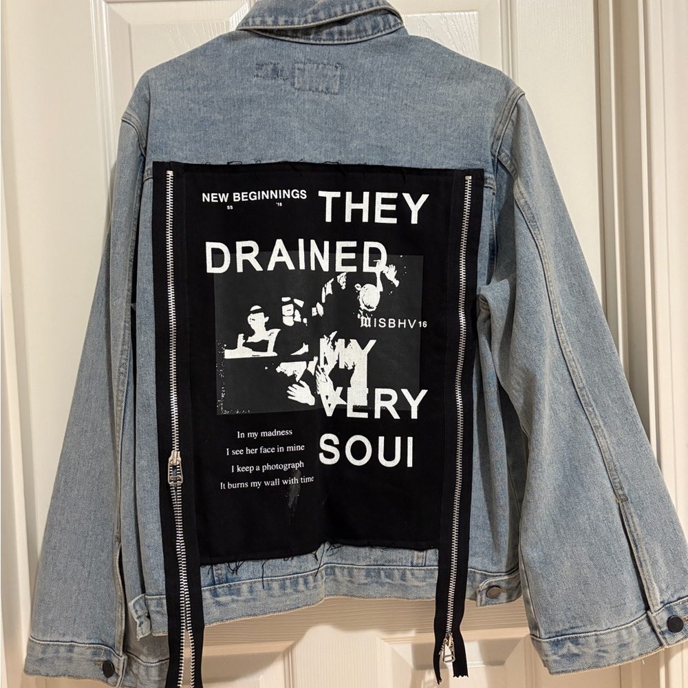 X2 Denim Jacket with Graphic, S